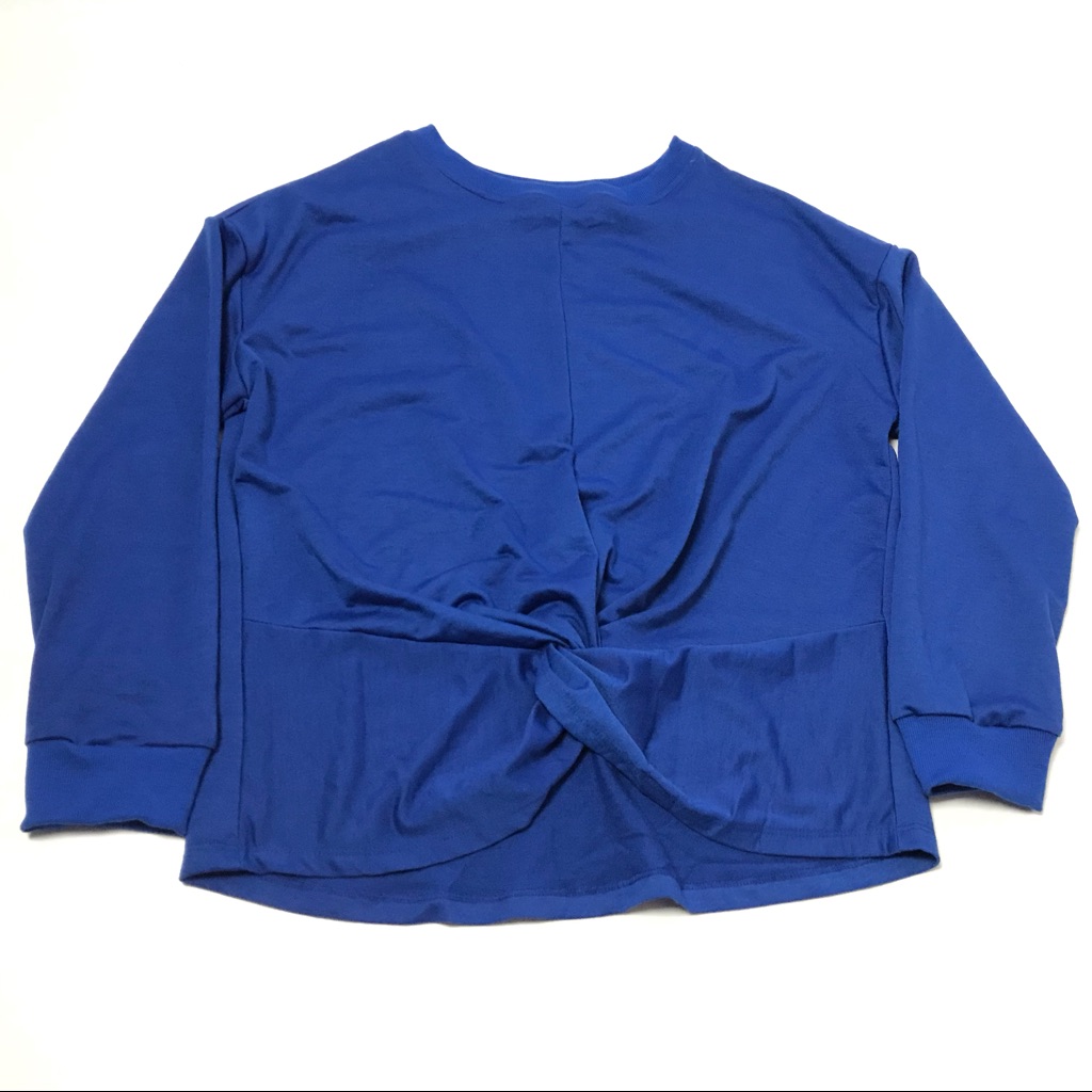 New Women Sweatshirt Front Knot Royal Blue S